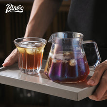 BINCOO Coffee Hand Brewing Pot Set Cake Filter Cup Glass Sharing Pot  for Home Office and Outdoor 500ML