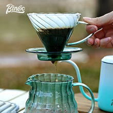 BINCOO Hand-pour Coffee Pot Set Glass Sharing Pot Coffee Hand-brewing Pot with Filter Cup Set for Office Outdoor Camping 350ML/600ML