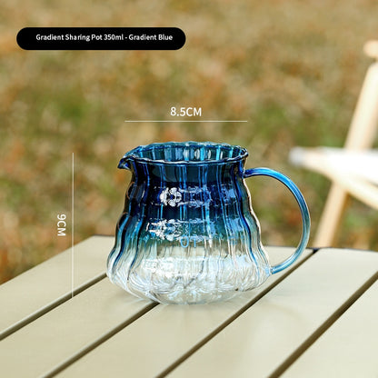 BINCOO Hand-pour Coffee Pot Set Glass Sharing Pot Coffee Hand-brewing Pot with Filter Cup Set for Office Outdoor Camping 350ML/600ML