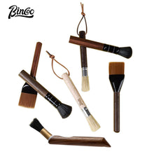 BINCOO Coffee Bar Walnut Brush Italian Style Coffee Powder Brush for Home