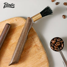 BINCOO Coffee Bar Walnut Brush Italian Style Coffee Powder Brush for Home