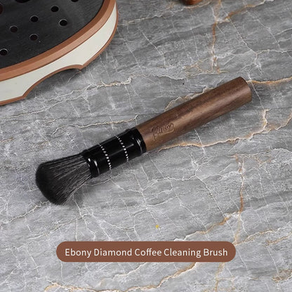 BINCOO Coffee Bar Walnut Brush Italian Style Coffee Powder Brush for Home