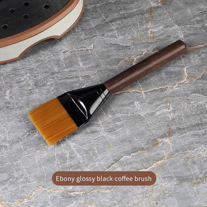 BINCOO Coffee Bar Walnut Brush Italian Style Coffee Powder Brush for Home