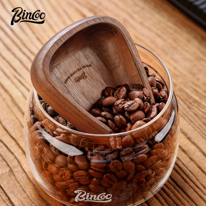 BINCOO Coffee Weighing Bean Tray Solid Wood Hand-brewed Coffee Weighing Device Coffee Container