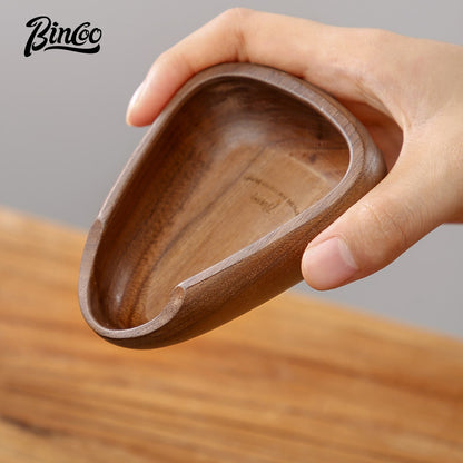 BINCOO Coffee Weighing Bean Tray Solid Wood Hand-brewed Coffee Weighing Device Coffee Container