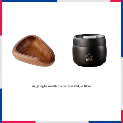 BINCOO Coffee Weighing Bean Tray Solid Wood Hand-brewed Coffee Weighing Device Coffee Container