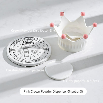 BINCOO Crown Moka Pot Powder Distributor Powder Receiver Special Powder Filler Creative Powder Receiver Ring Coffee Accessories