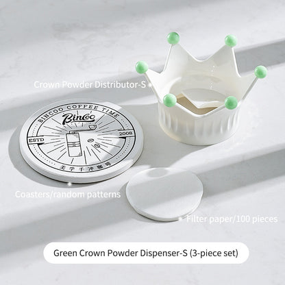 BINCOO Crown Moka Pot Powder Distributor Powder Receiver Special Powder Filler Creative Powder Receiver Ring Coffee Accessories