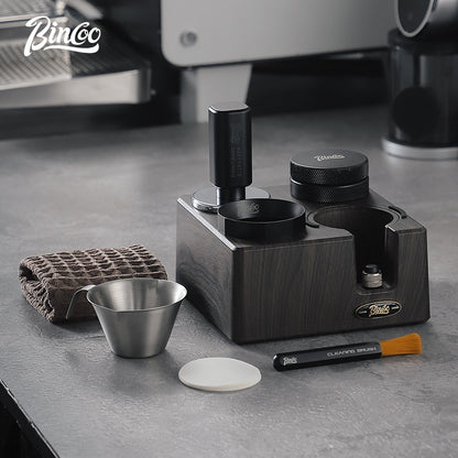 BINCOO Italian Coffee Cloth Powder Dispenser Base Multifunctional Storage and Press Powder Hammer Set 51/58MM