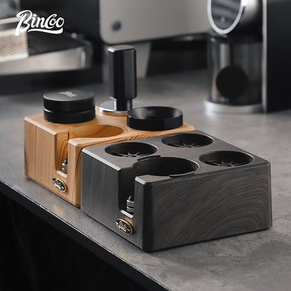 BINCOO Italian Coffee Cloth Powder Dispenser Base Multifunctional Storage and Press Powder Hammer Set 51/58MM