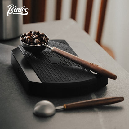 BINCOO Walnut Handle Coffee Spoon Coffee Bean Measuring Spoon Stainless Steel Coffee Powder Special Spoon