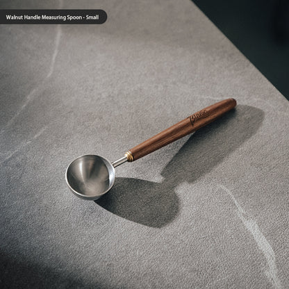 BINCOO Walnut Handle Coffee Spoon Coffee Bean Measuring Spoon Stainless Steel Coffee Powder Special Spoon