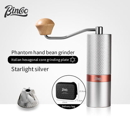 BINCOO Creative Manual Coffee Grinder Steel Core Manual Grinder Hand Coffee Bean Maker with Portable Bag