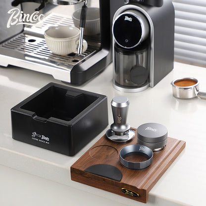 BINCOO Coffee Tamper Mat Storage Plate Walnut Multifunctional Appliance Handle Filling Plate