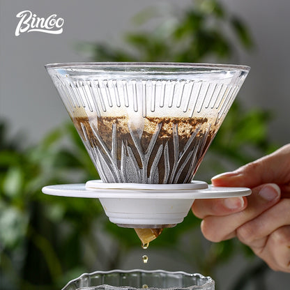 BINCOO Pour Over Coffee Pot with Dripper Glass High Temperature Resistant Sharing Pot Drip V60 Filter Cup Coffee Brewing Filter Cup 400ML/600ML