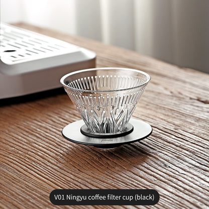 BINCOO Pour Over Coffee Pot with Dripper Glass High Temperature Resistant Sharing Pot Drip V60 Filter Cup Coffee Brewing Filter Cup 400ML/600ML