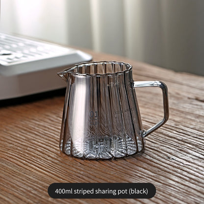 BINCOO Pour Over Coffee Pot with Dripper Glass High Temperature Resistant Sharing Pot Drip V60 Filter Cup Coffee Brewing Filter Cup 400ML/600ML