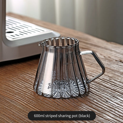 BINCOO Pour Over Coffee Pot with Dripper Glass High Temperature Resistant Sharing Pot Drip V60 Filter Cup Coffee Brewing Filter Cup 400ML/600ML