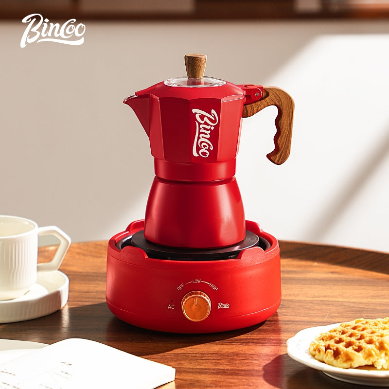 BINCOO Double Valve Moka Pot Household Small Coffee Pot Set Italian Small Coffee Maker 2Cups