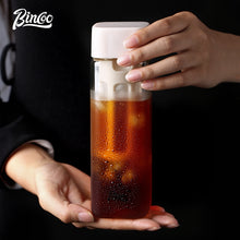 BINCOO Square Cold Brew Coffee Cup Portable Cold Brew Bottle Tritan Material Water Cup for Office Outdoor 480ML