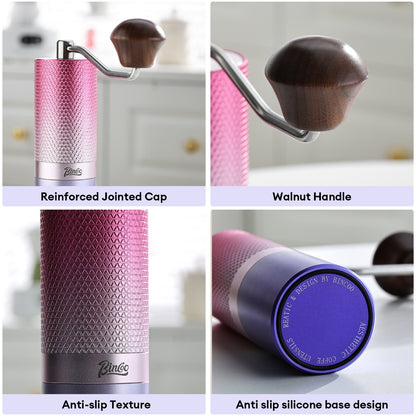 BINCOO Creative Manual Coffee Grinder Steel Core Manual Grinder Hand Coffee Bean Maker with Portable Bag