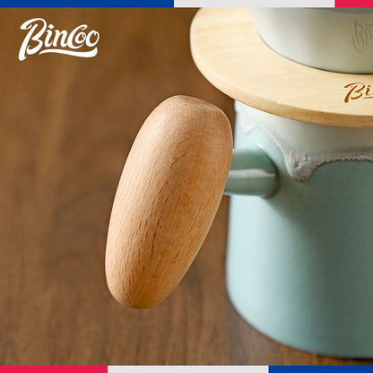 BINCOO Pour Over Coffee Mug Set Coffee Pot Ceramic Filter Sharing Pot Suitable for Home Office 350ML