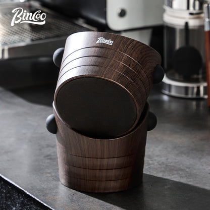 BINCOO Wood Grain Coffee Grounds Bucket Household Italian Style Grounds Catching Bucket Coffee Storage Tool Coffee Utensils
