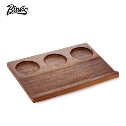 BINCOO Coffee Mugs with Wooden Tray Set Latte Mugs Ceramic Afternoon Tea Mugs Suitable for Home Office 160ML