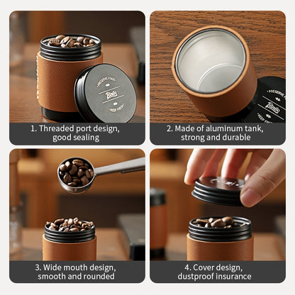 BINCOO Coffee Powder Sealed Jar Mini Portable Coffee Bean Storage Jar 80ML/150ML for Outdoor and Travel