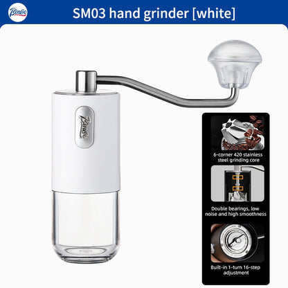 Bincoo Manual Grinder Coffee Bean Grinder with CNC 420 Core Household Small Hand Grinder Coffee Apparatus