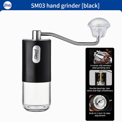 Bincoo Manual Grinder Coffee Bean Grinder with CNC 420 Core Household Small Hand Grinder Coffee Apparatus