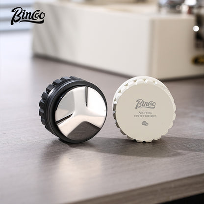 BINCOO 51/58MM Coffee Distributor Three-blade Cloth Powder Dispenser Threaded Elastic Powder Hammer Espresso Coffee Tools