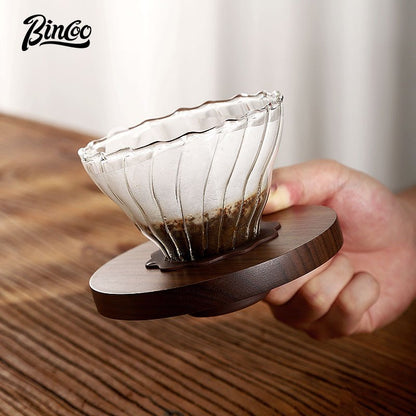 BINCOO Pour Over Coffee Pot Glass Filter Cup Coffee Sharing Pot Set Home Coffee Brewing Pot 400ML/600ML