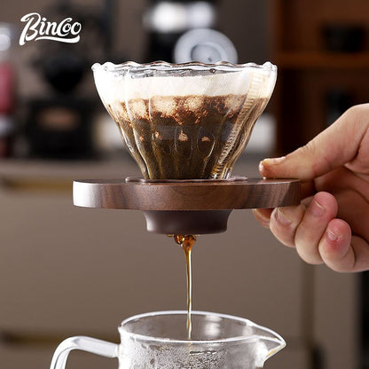 BINCOO Pour Over Coffee Pot Glass Filter Cup Coffee Sharing Pot Set Home Coffee Brewing Pot 400ML/600ML