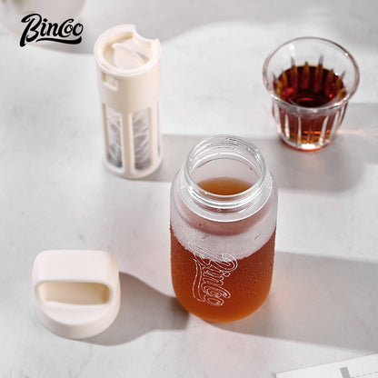 BINCOO 300ML Coffee Cold Brew Mug Can be Stored in the Refrigerator Portable and Lightweight for Office and Outdoor