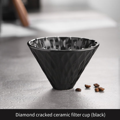 BINCOO Hand Brewed Coffee Filter Cup Ceramic Coffee Drip Filter V60 Coffee Utensil for Pour Over Coffee
