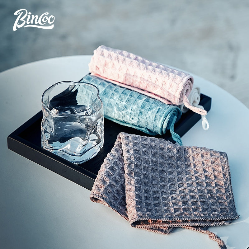 Bincoo Coffee Bar Towel Waffle Towel Set Barista's Special Cloth Absorbent Coffee Cleaning Tools