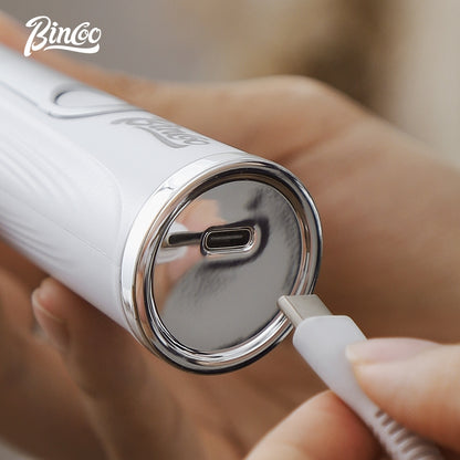 BINCOO Electric Milk Frother Coffee Latte Art Vat Automatic Milk Beater Handheld Compact Stirring Stick