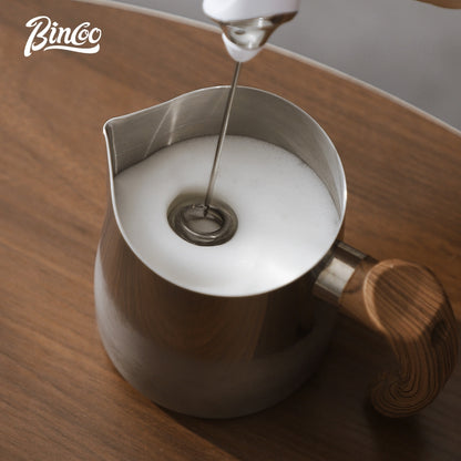 BINCOO Electric Milk Frother Coffee Latte Art Vat Automatic Milk Beater Handheld Compact Stirring Stick