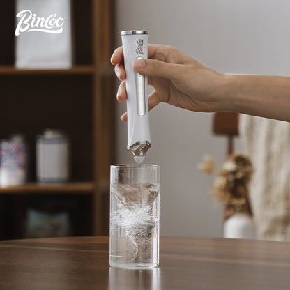 BINCOO Electric Milk Frother Coffee Latte Art Vat Automatic Milk Beater Handheld Compact Stirring Stick