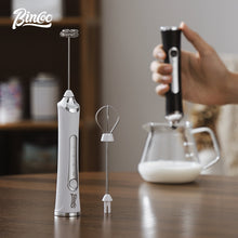BINCOO Electric Milk Frother Coffee Latte Art Vat Automatic Milk Beater Handheld Compact Stirring Stick
