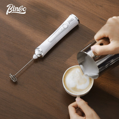 BINCOO Electric Milk Frother Coffee Latte Art Vat Automatic Milk Beater Handheld Compact Stirring Stick