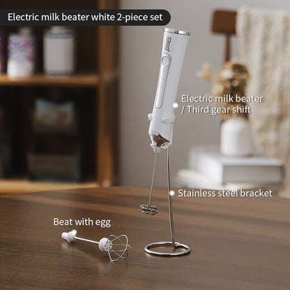 BINCOO Electric Milk Frother Coffee Latte Art Vat Automatic Milk Beater Handheld Compact Stirring Stick