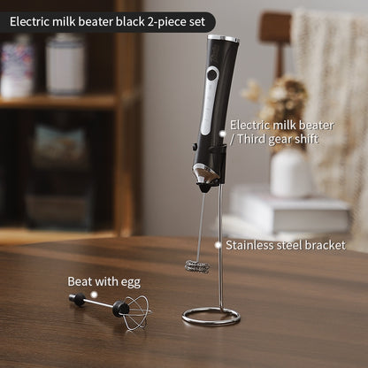 BINCOO Electric Milk Frother Coffee Latte Art Vat Automatic Milk Beater Handheld Compact Stirring Stick