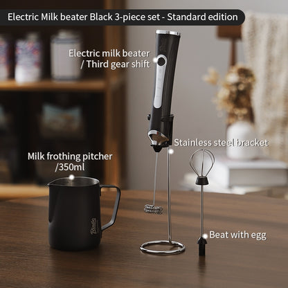 BINCOO Electric Milk Frother Coffee Latte Art Vat Automatic Milk Beater Handheld Compact Stirring Stick