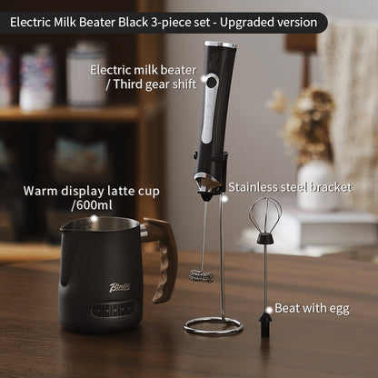 BINCOO Electric Milk Frother Coffee Latte Art Vat Automatic Milk Beater Handheld Compact Stirring Stick