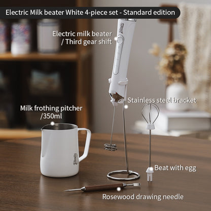 BINCOO Electric Milk Frother Coffee Latte Art Vat Automatic Milk Beater Handheld Compact Stirring Stick