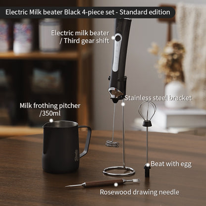 BINCOO Electric Milk Frother Coffee Latte Art Vat Automatic Milk Beater Handheld Compact Stirring Stick