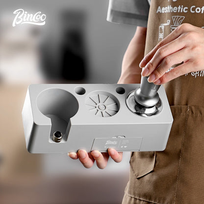 BINCOO Coffee Base Set Coffee Press Hammer Cloth Powder Dispenser 3 Piece Coffee Maker Handle Storage Base Espresso Appliances 51/58MM