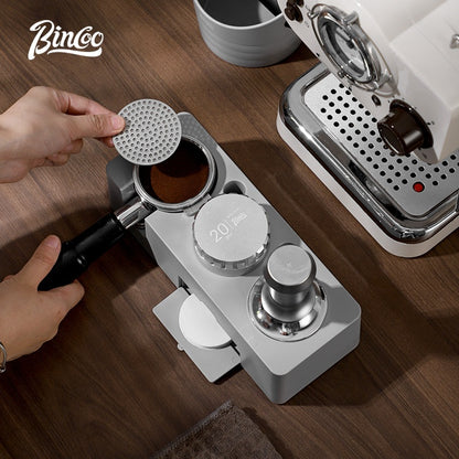 BINCOO Coffee Base Set Coffee Press Hammer Cloth Powder Dispenser 3 Piece Coffee Maker Handle Storage Base Espresso Appliances 51/58MM